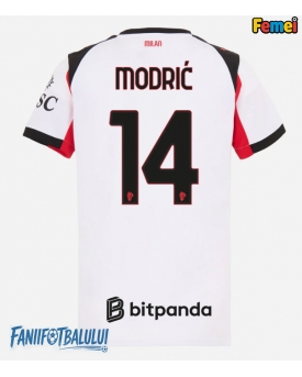 AC Milan Luka Modric #14 Tricou Fotbal Replică 2025-26 Femei Deplasare
